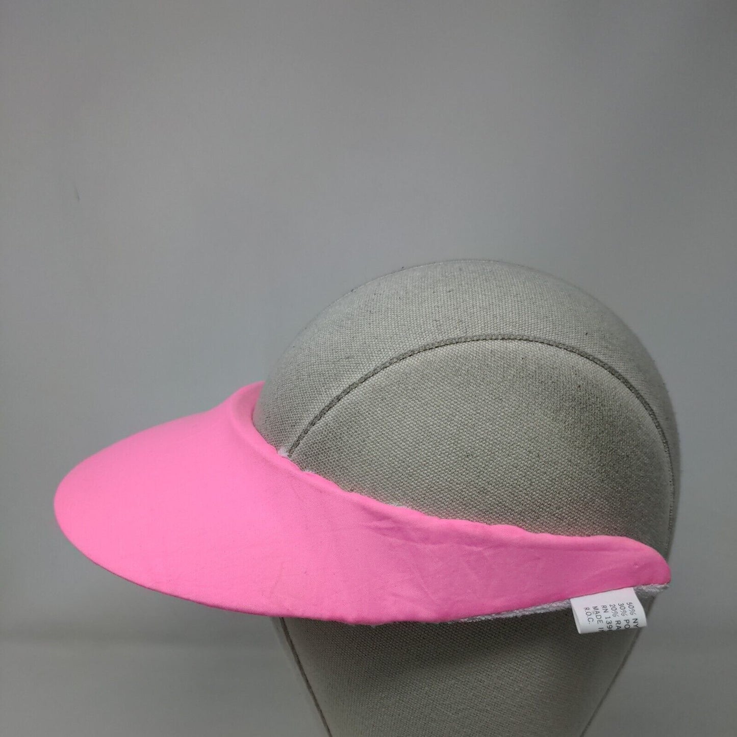 Unbranded Sun Hat Clip On Visors Pink One Size Adjustable Wide Brim Blank