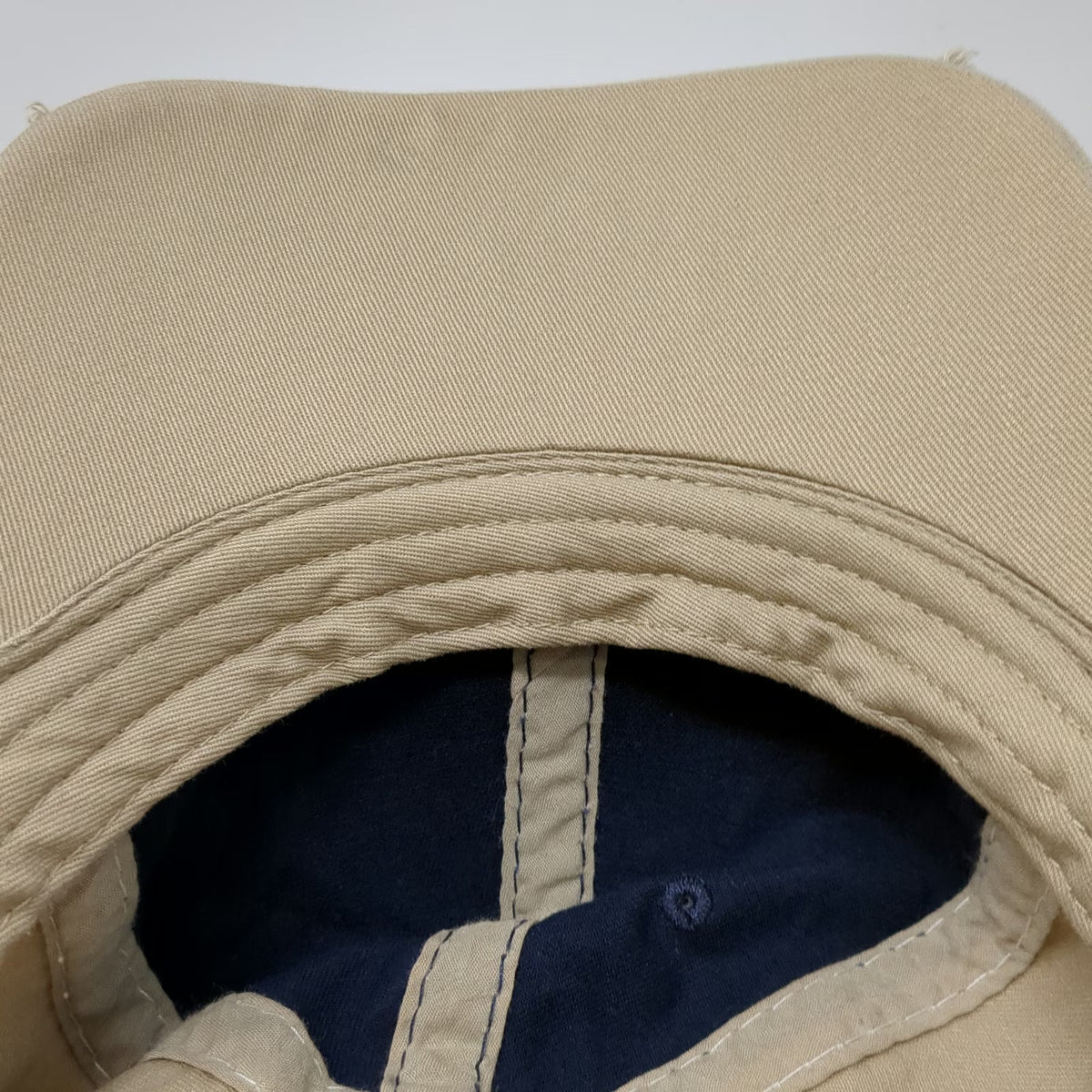 Otto Baseball Cap Blue Beige OSFM Mule Deer Foundation Contrast Stitching Hat