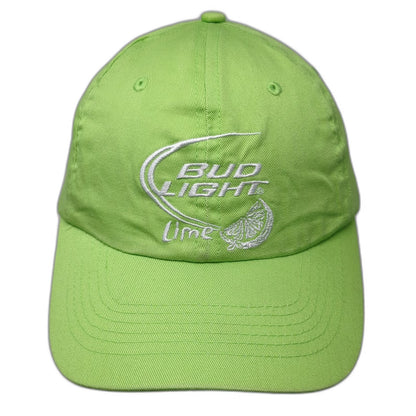 Bud Light Green Baseball Cap One Size Strapback Hat Embroidered Beer Lime Wedge