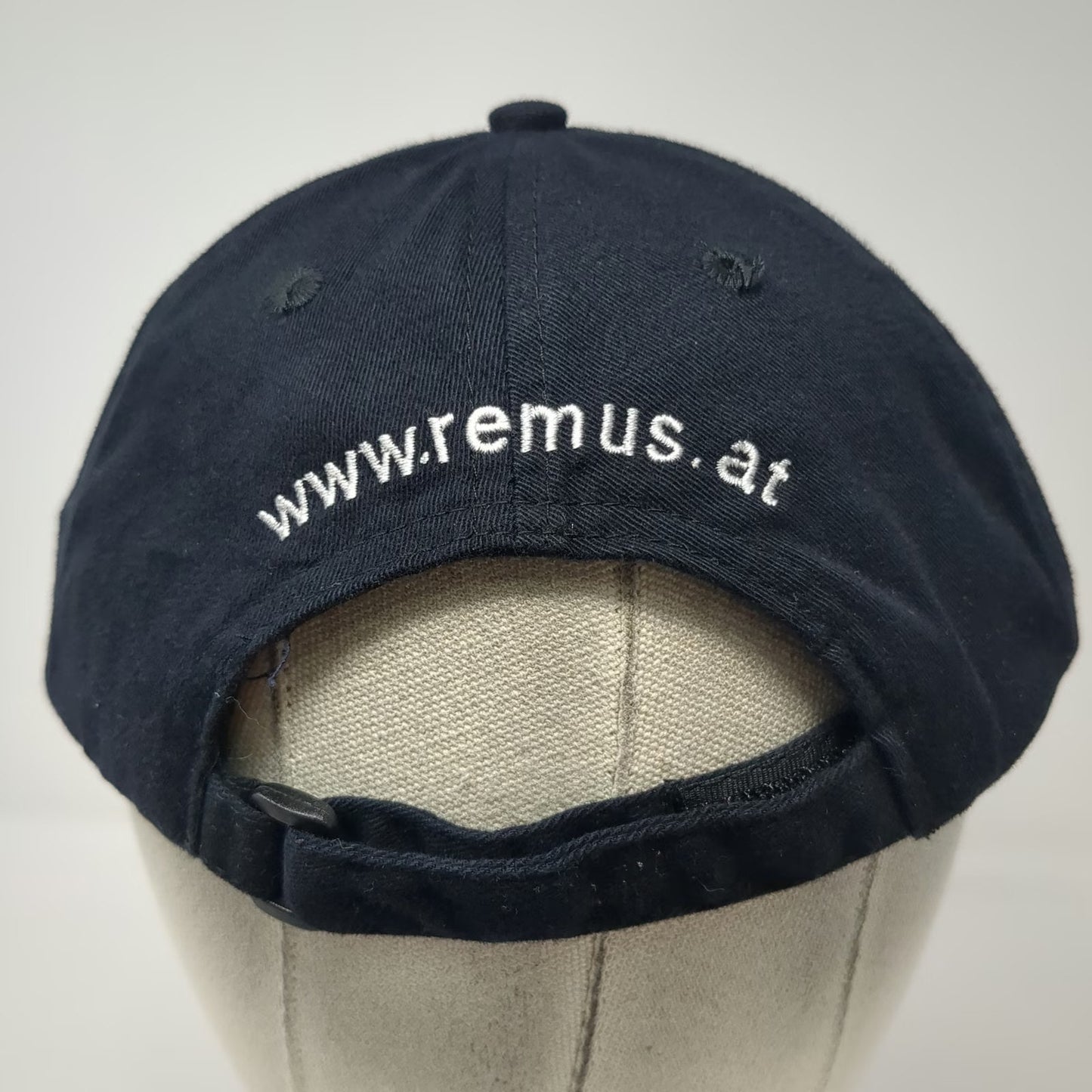 REMUS Racing Baseball Cap Black One Size Wolf Logo Slideback Performance Hat