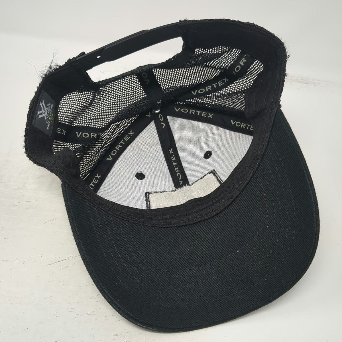 Vortex Trucker Hat Black One Size Mesh Back Snapback Logo Patch Optics Shooting