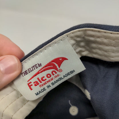 Falcon Slideback Hat Blue One Size Adjustable Embroidered 6 Panel