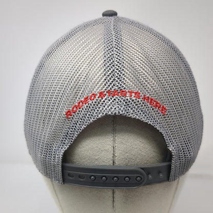 The Game Trucker Hat Gray One Size PRCA Youth Camps Rodeo Starts Here Mesh
