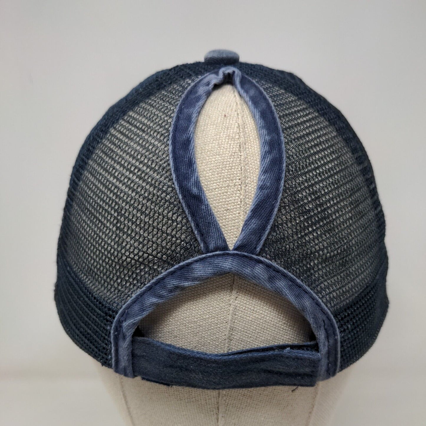 Unbranded Strapback Mesh Back Trucker Hat Blue One Size Adjustable Blank