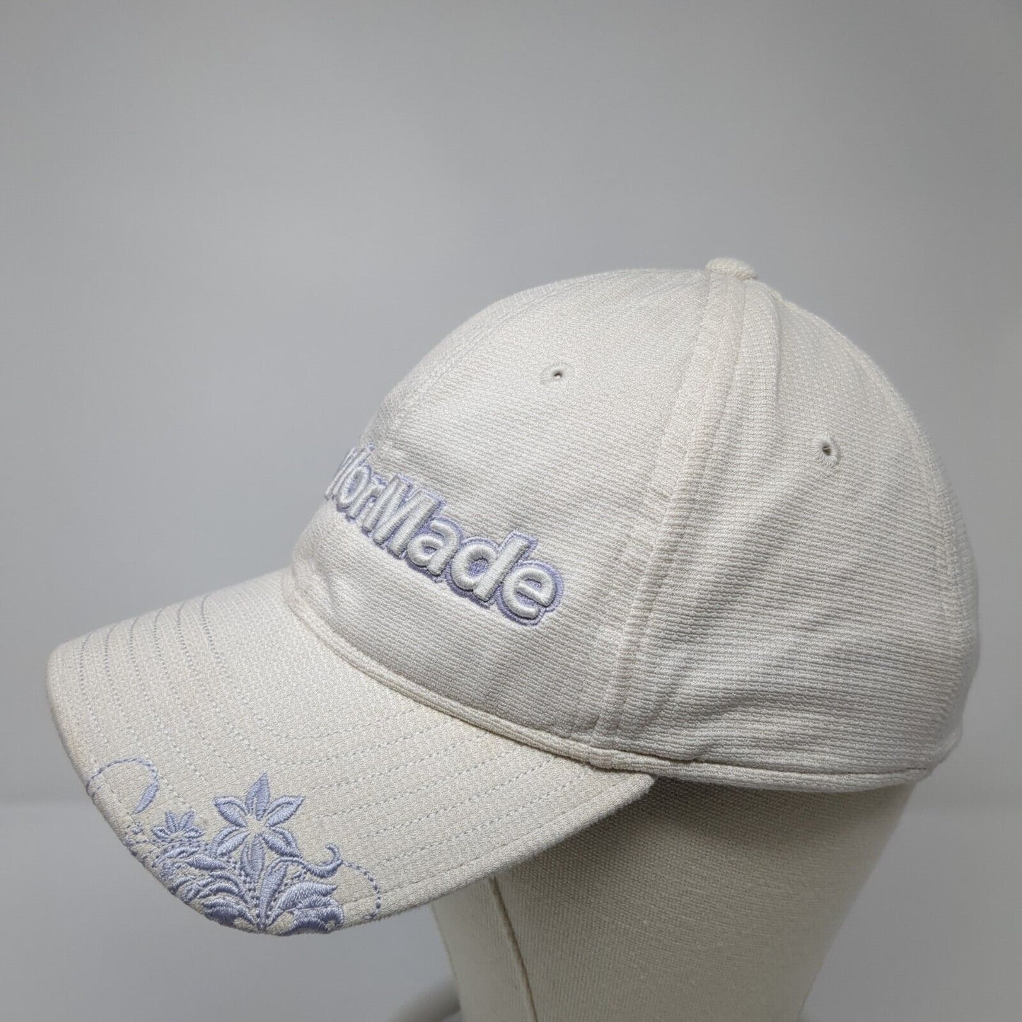 TaylorMade Strapback Hat White Cream One Size Adjustable Embroidered