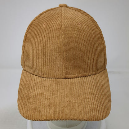 Baseball Cap Brown One Size Corduroy Solid Strapback Adjustable Blank Hat
