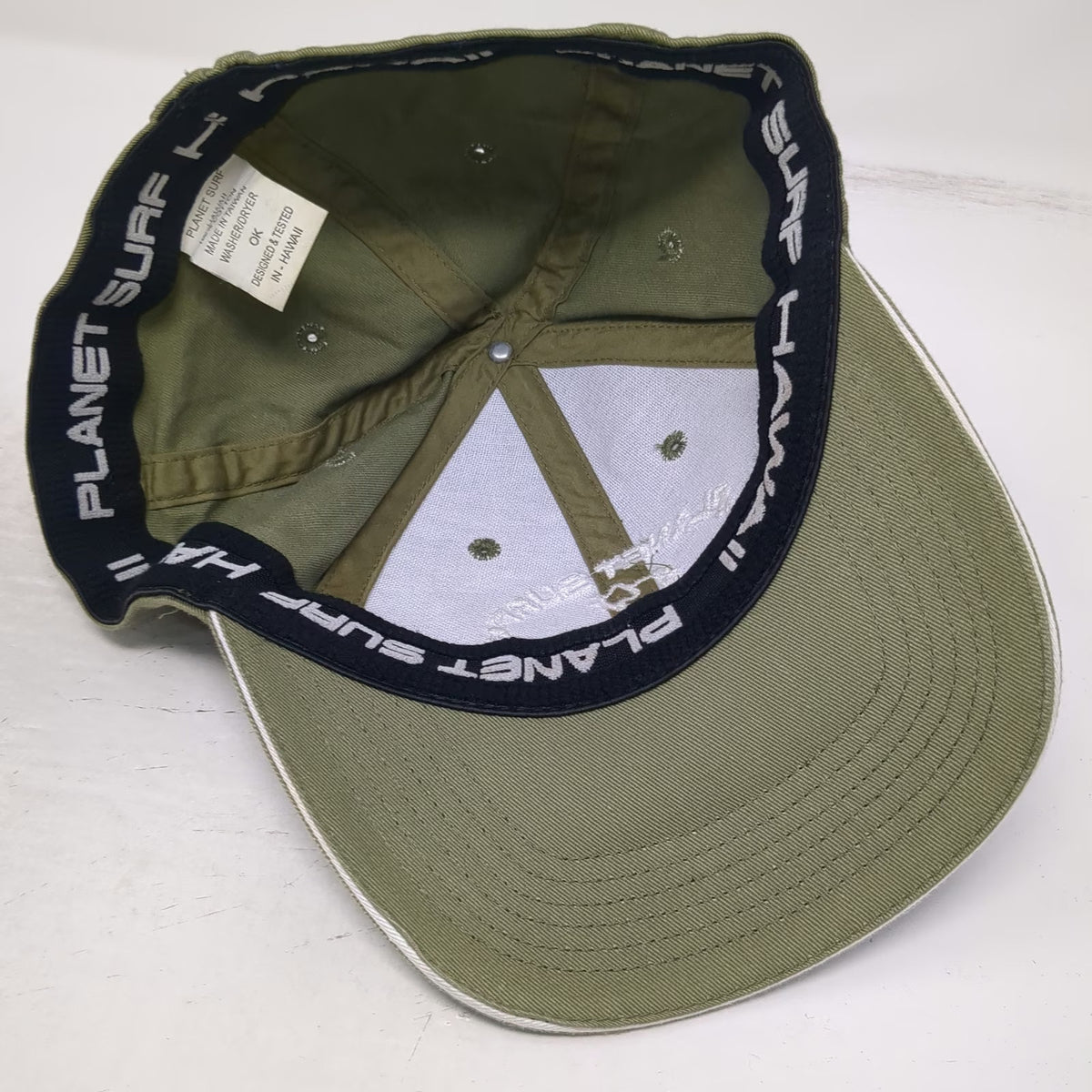 Planet Surf Baseball Cap Green One Size North Shore Hawaii Cotton Stretch Hat