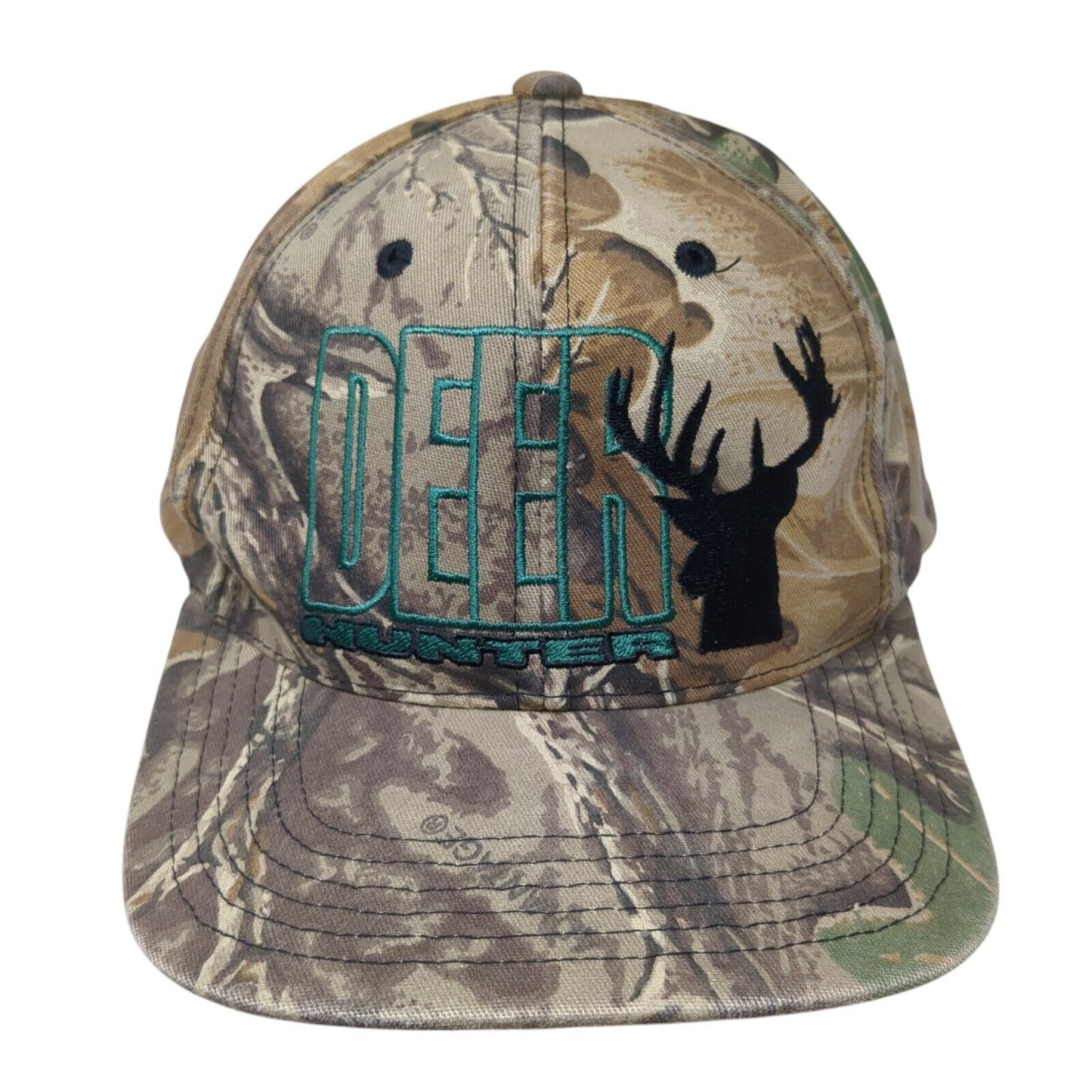 Deer Hunter Snapback Hat Camo One Size Adjustable Embroidered Hunting