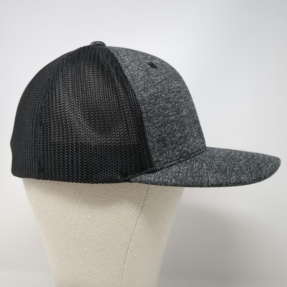 Port Authority Baseball Cap Gray XL Commercial Tire Mesh Back Flexfit Hat