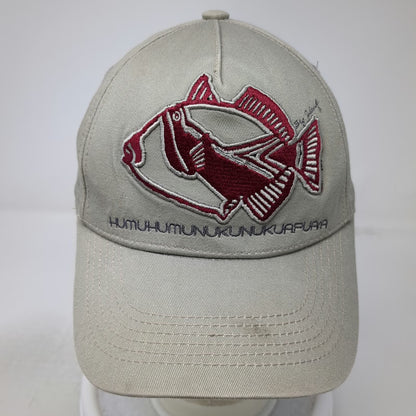 Hawaiian Headwear 5 Panel Beige One Size Humuhumunukunukuapuaa State Fish Hat
