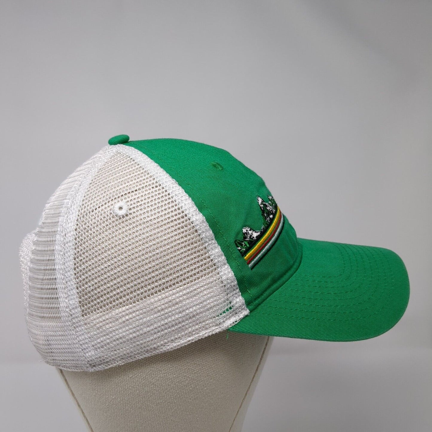 Redfish Lake Lodge Snapback Trucker Hat Green OSFA Mesh Back Gear For Sports