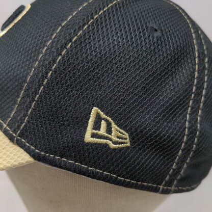 New Era Mens Strapback Hat black Gold Adjustable Embroidered Purdue Boilermakers