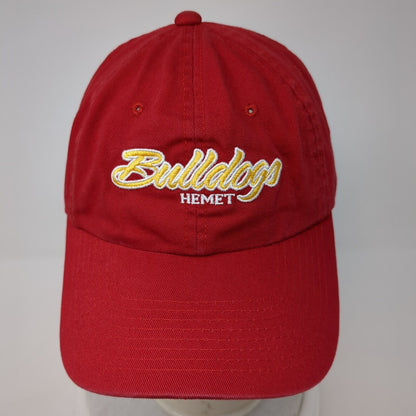 Bulldogs Hemet Strapback Hat Red One Size Adjustable Embroidered Pel Athletic