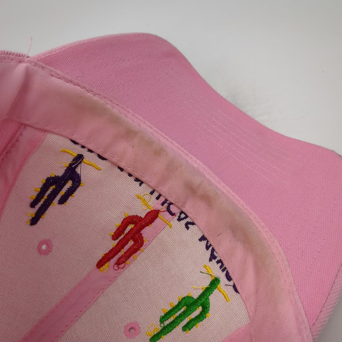 Cabo San Lucas Mexico Cactus Embroidery Pink One Size Baseball Cap Hat Strap
