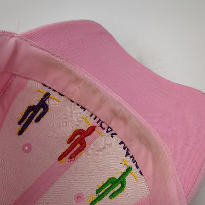 Cabo San Lucas Mexico Cactus Embroidery Pink One Size Baseball Cap Hat Strap