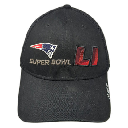 New Era New England Patriots NFL Black OSFM Cap Super Bowl LI Mesh 39THIRTY HTX