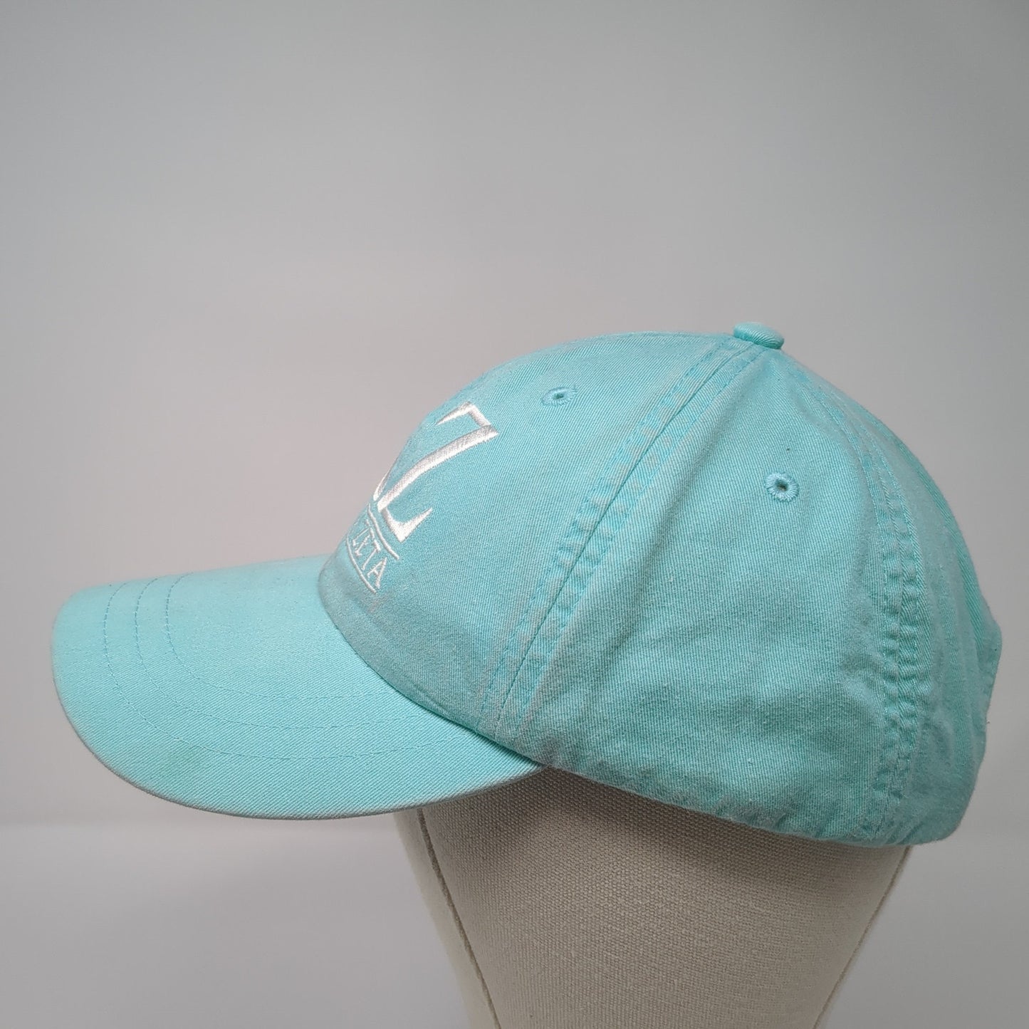 Delta Zeta Slideback Hat Blue One Size Adjustable Leather Strap Adams
