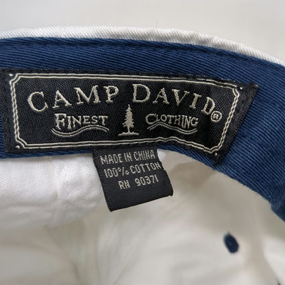 Camp David Baseball Cap White Blue One Size George W Bush 2004 American Flag hat