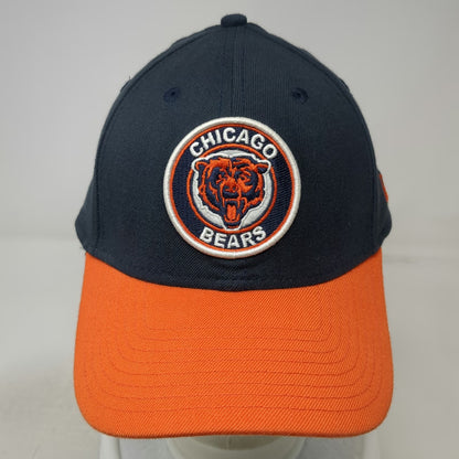 Chicago Bears NFL New Era XL Blue Orange 39THIRTY Stretch Curved Brim Cap Hat