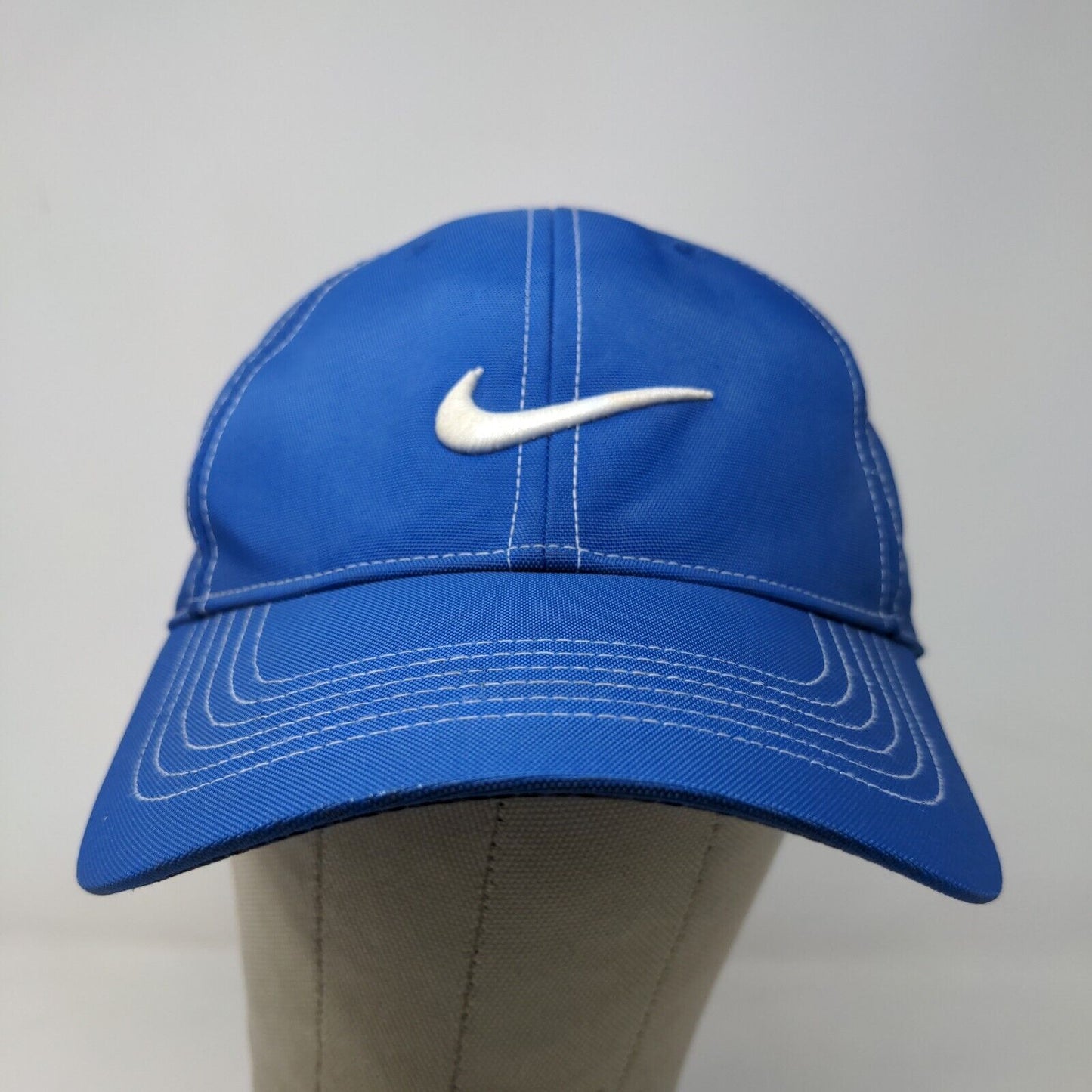 Nike Golf Men's Strapback Hat Blue OSFA Embroidered Swoosh Logo Polyester