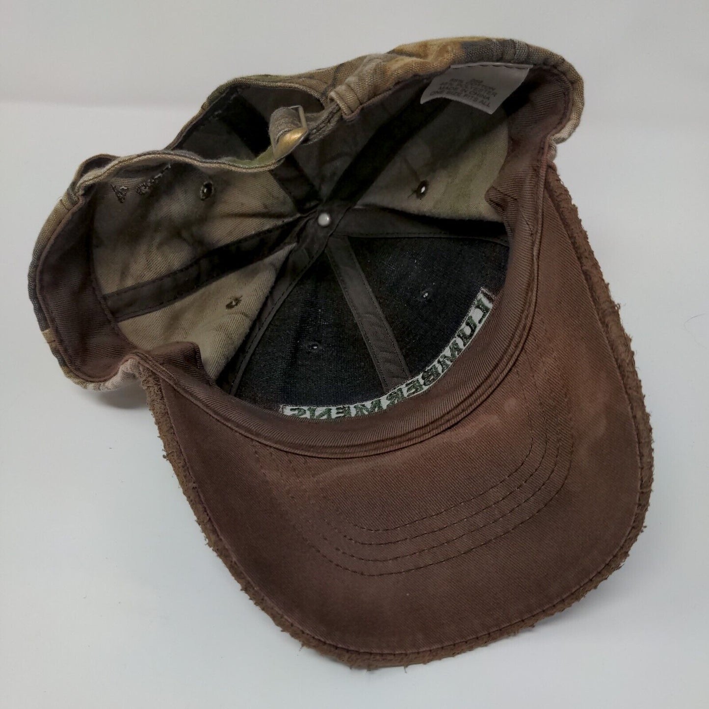 Lumbermens Slideback Hat Camouflage OSFA Adjustable Embroidered 6 Panel