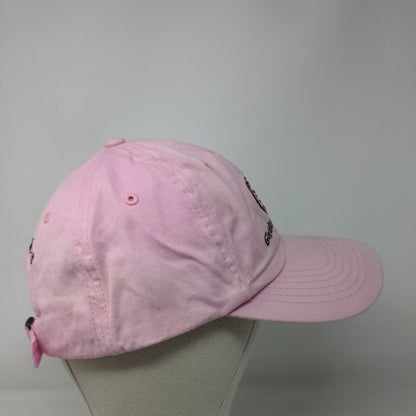Golden Nugget Slideback Hat Pink OSFA Adjustable Embroidered Rhinestone