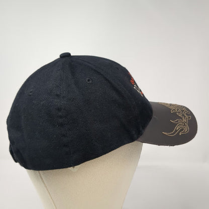 CSI Boldt Castle Hat Black Brown One Size Baseball Cap Faux Leather Brim