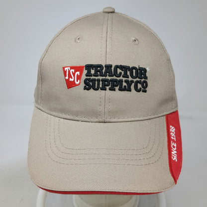 Tractor Supply Co Beige Baseball Cap One Size Since 1938 Logo Slideback Hat