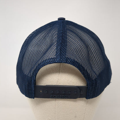 NFD Training Snapback Trucker Hat Blue One Size Mesh Back Embroidered