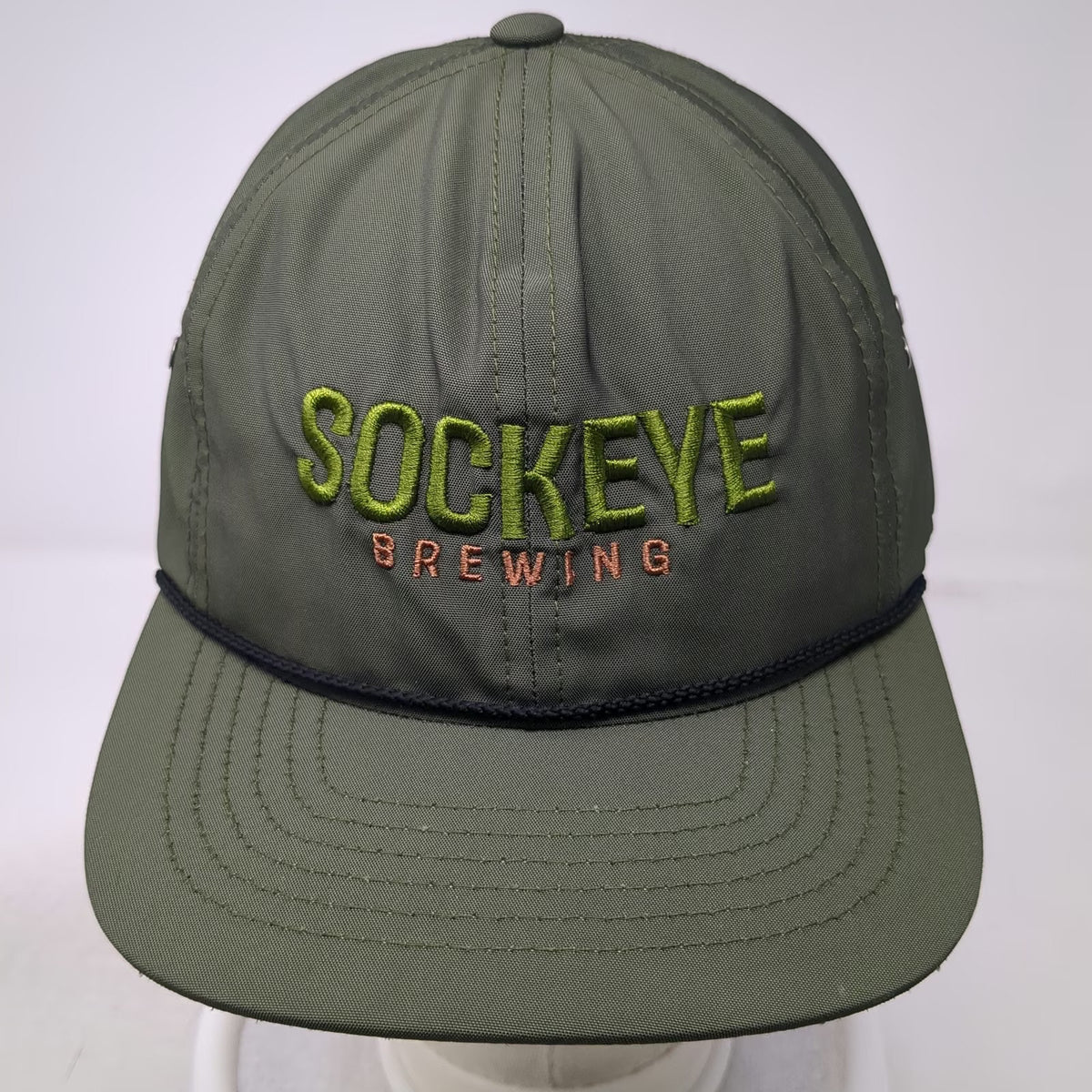 Pacific Headwear Baseball Cap Green One Size Sockeye Brewing Rope Slideback Hat