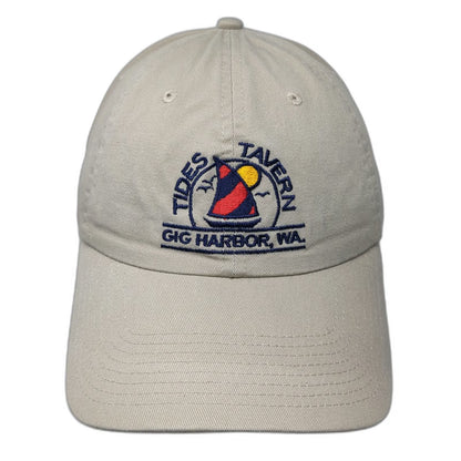 Fahrenheit Headwear Baseball Cap Beige One Size Tides Tavern Gig Harbor WA Hat