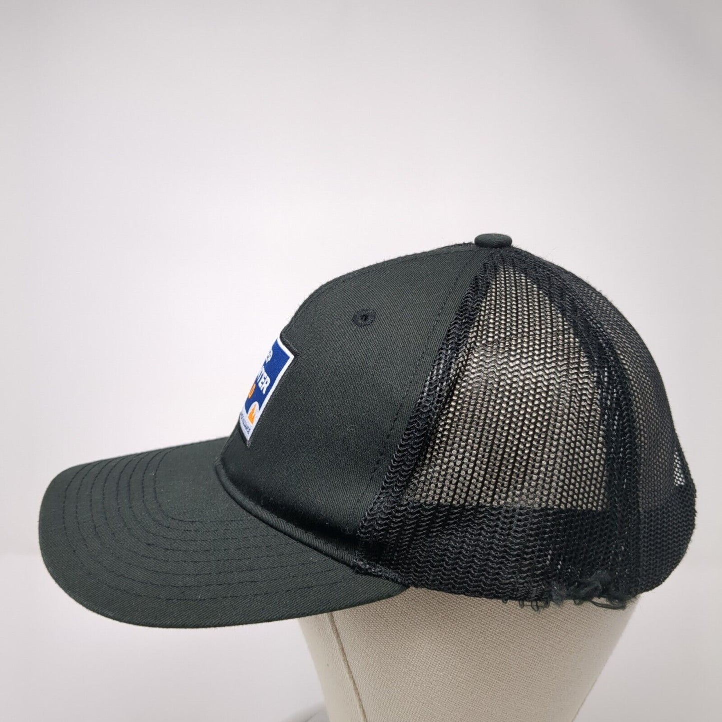 Keep Winter Wild Patch Snapback Trucker Hat Black One Size Mesh Back