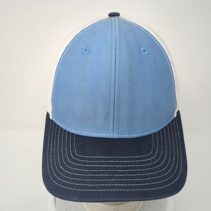 Richardson Snapback Mesh Back Trucker Hat Blue One Size Colorblock Blank