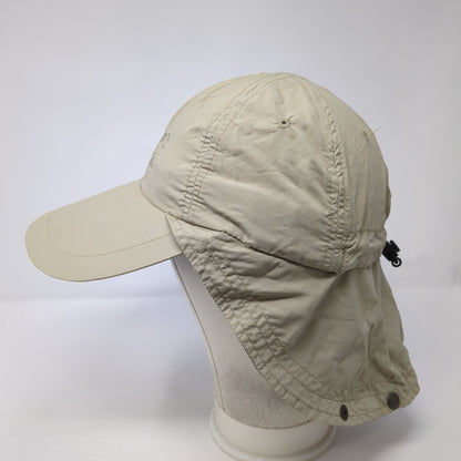 UNEXSO Grand Bahama Toggle Back Hat Tan One Size Adjustable Neck Flap