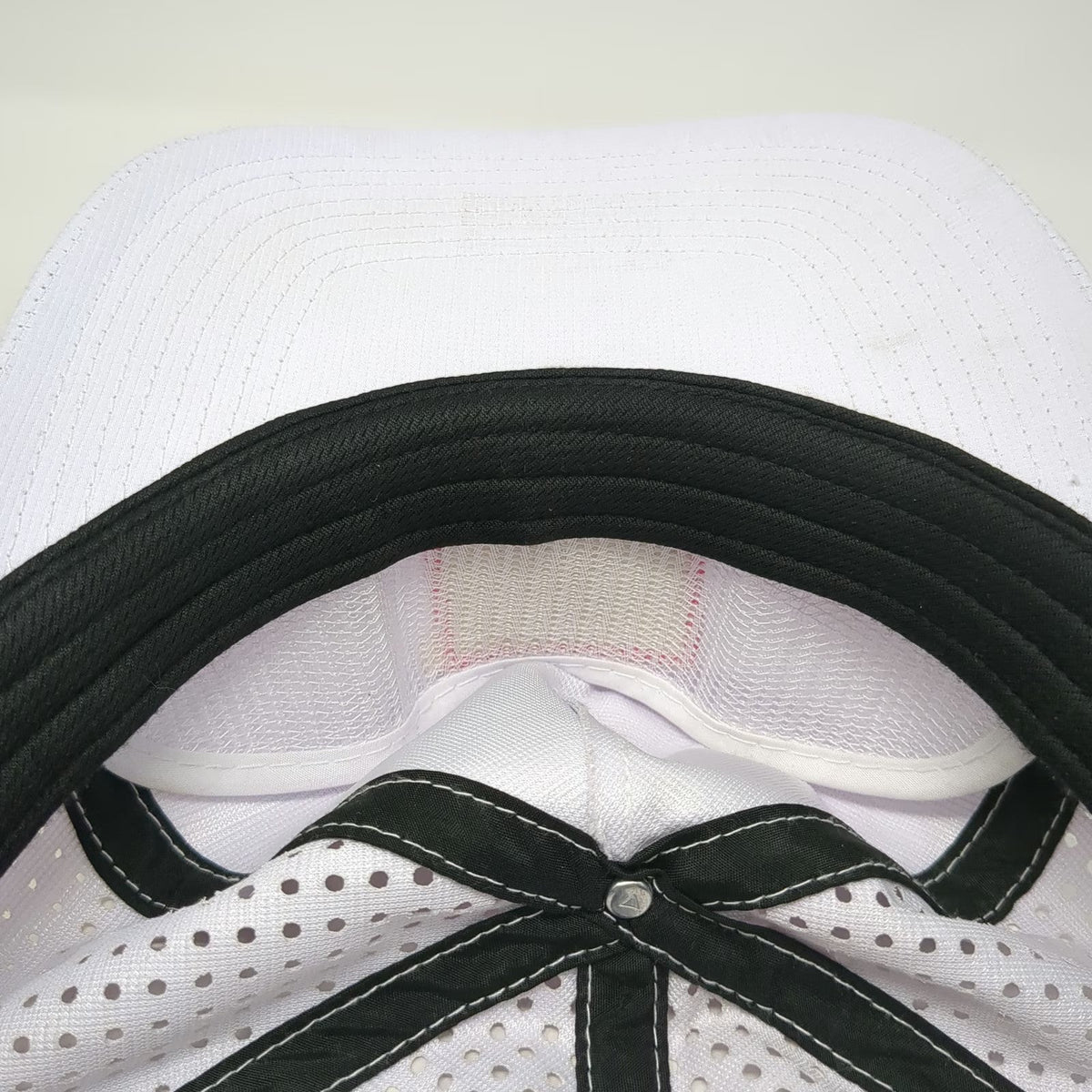 Flomotion Trucker Hat White One Size Palm Tree Perforated Mesh Snapback Beach