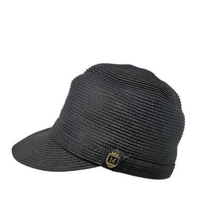 Montique Sun Hat Straw Hat Black Large Soft Brim Outdoor Wide Brim