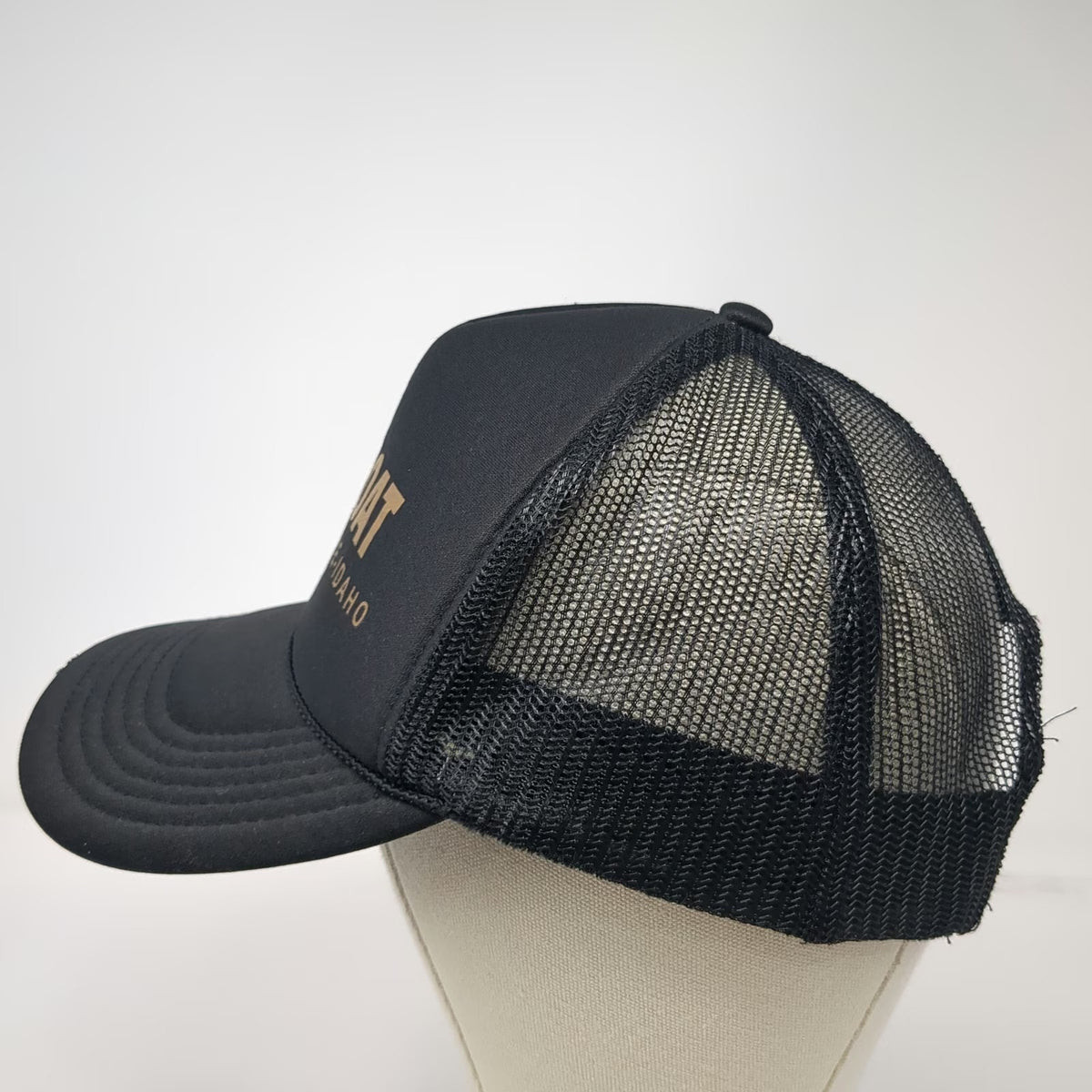 OTTO Cutthroat Club Bellevue Idaho Trucker Hat Black Gold One Size Mesh Snapback