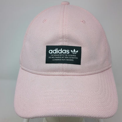 Adidas Baseball Cap Pink One Size Trefoil Logo Strapback Textured Sport Hat