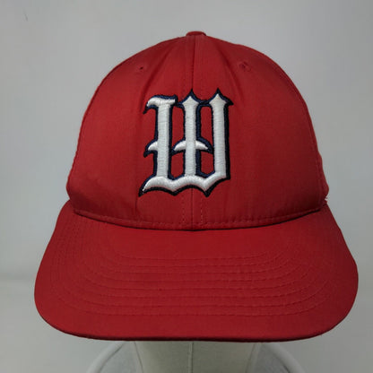 Richardson Men's Fitted Hat Red PST 30 Size XS_S Embroidered W Logo