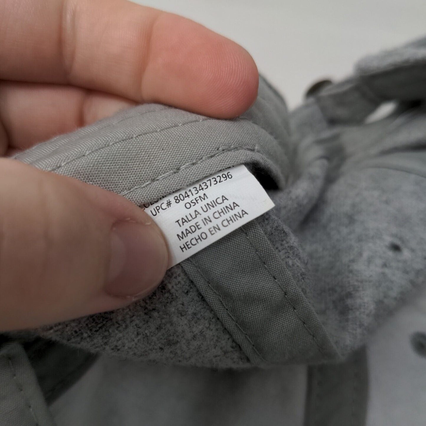 Unbranded Slideback Hat Gray OSFM Adjustable 6 Panel Solid Blank