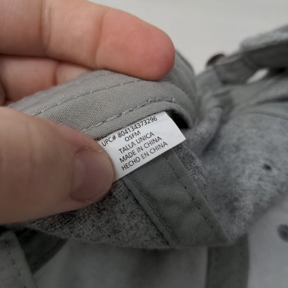 Unbranded Slideback Hat Gray OSFM Adjustable 6 Panel Solid Blank