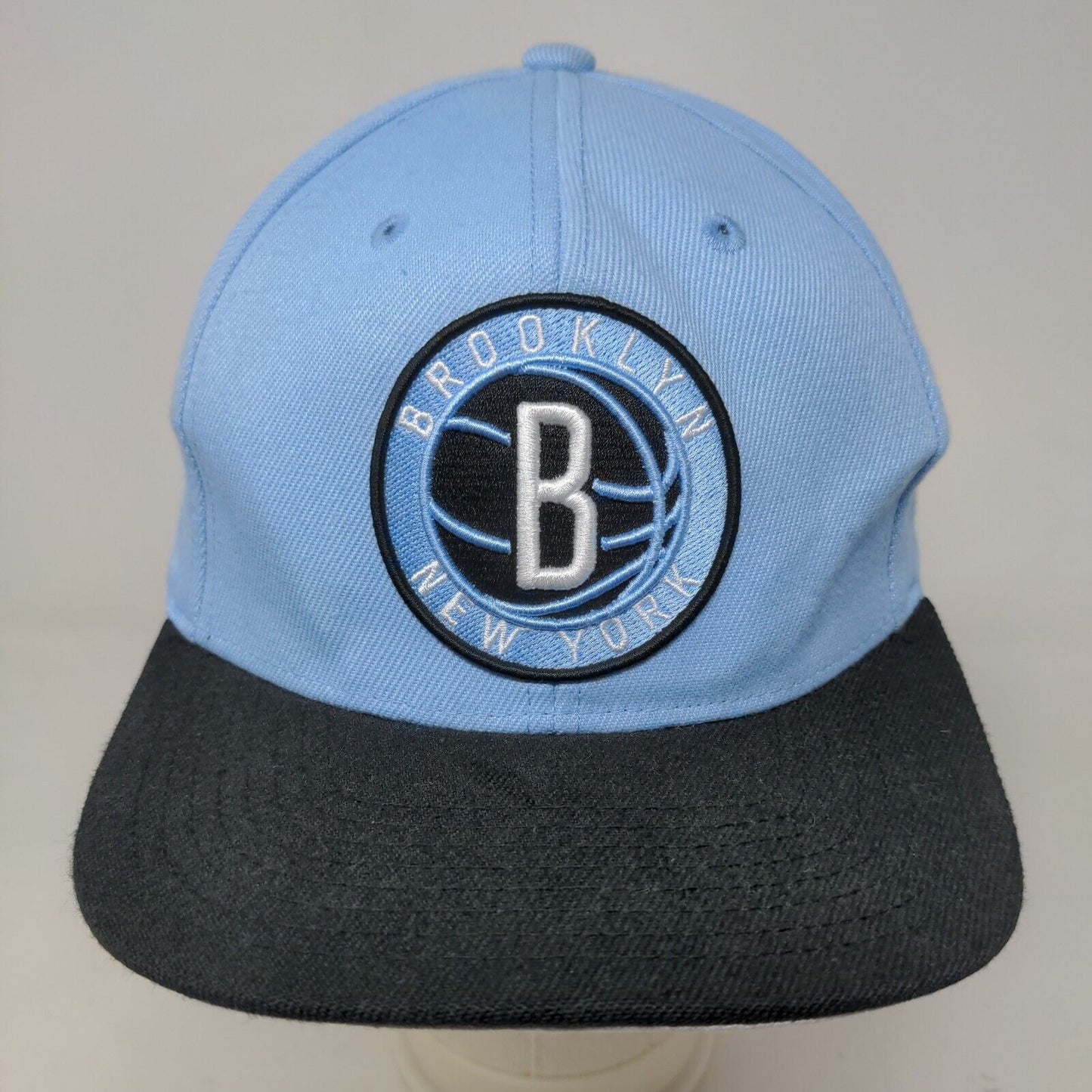 Mitchell & Ness Men's Snapback Hat Blue Adjustable Brooklyn New York Logo