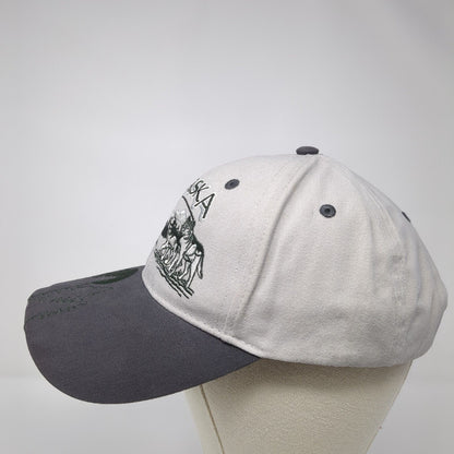 Alaska Slideback Hat Gray One Size Adjustable Embroidered Patriotic Tonqass