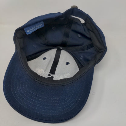 Manpower Slideback Hat Blue One Size Adjustable Embroidered 6 Panel