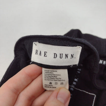 MAMA Slideback Hat Black OSFM Adjustable Patch 6 Panel Rae Dunn Cotton