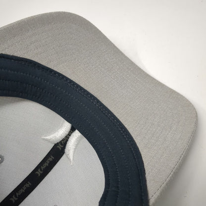 Hurley Baseball Cap Gray XL Flexfit Embroidered Logo Recycled Surf Hat