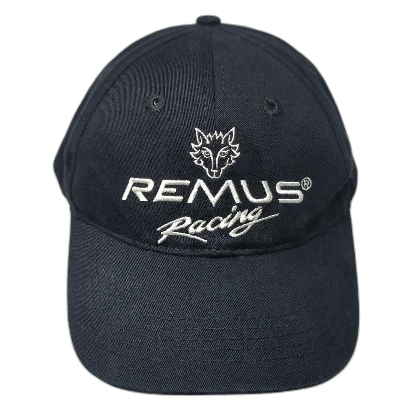 REMUS Racing Baseball Cap Black One Size Wolf Logo Slideback Performance Hat