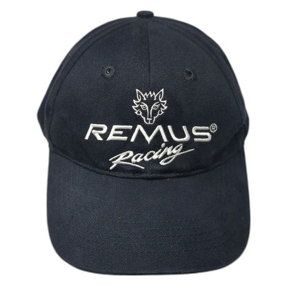 REMUS Racing Baseball Cap Black One Size Wolf Logo Slideback Performance Hat