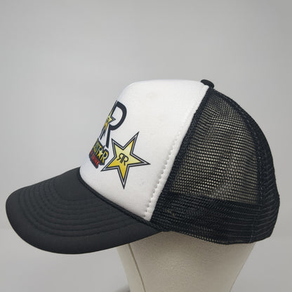 Rockstar Energy Drink Snapback Trucker Hat Black One Size Mesh Back