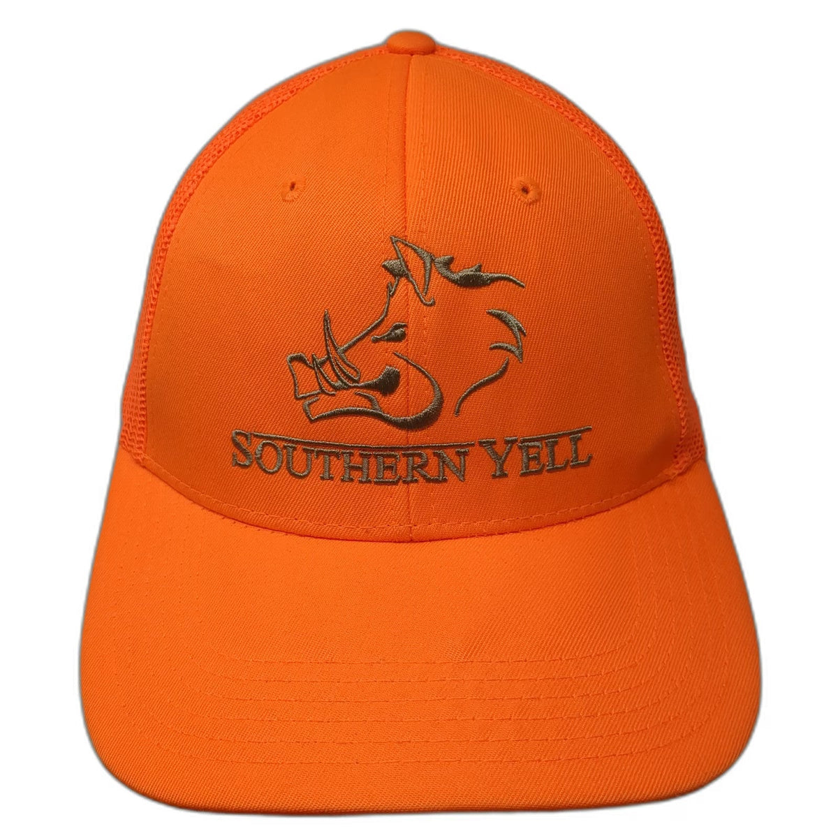 OTTO Trucker Hat Orange One Size Southern Yell Hog Wild Boar Mesh Snapback